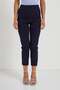 Women's High Waist Basic Casual Navy Stretchy Trousers - 3