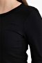 Slim Fit Slim Fit Basic Plain Casual Ribbed Camisole Long Sleeve T-Shirt E5767Ax - 3