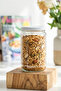 Coral Glass Jar Single Medium Size 660 ml with Metal Lid (Food Storage/Pickle Jar)