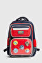 Ççs 51923 School Backpack Student Daily Travel Holiday Sports Walking Trip Navy Blue-Red - 4