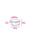 Fresco Glass Storage Container Single Small Size 375 ml Square White Lockable Lid - 6