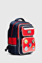 Ççs 51923 School Backpack Student Daily Travel Holiday Sports Walking Trip Navy Blue-Red - 5