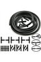 2M+18pcs Connectors Car Windscreen Wiper Washer Jet Tube Pipe Nozzle Pump Hose Car Wash Maintenance
