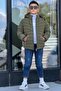 Boy's Detachable Hooded, Densely Stitched Nova Fabric Winter Puffer Coat Km4016 - 7