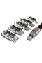 5x3mm inner size 5Pcs Stainless Steel Crimp Cove Clasps Cord Leather Clip Silicone Bracelet Jaw Hook - 6