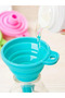 1pc Mini Silicone Gel Foldable Collapsible Style Funnel Hopper Kitchen Tool (Color: Random) - 7