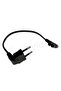 1M 90 Degree Schuko CEE7/16 Europe 2pin Male to Right Angled IEC 320 C7 Power Supply Cord Cable - 2