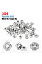 M3 100PCS Metric Hex Hexagon Nut 304 Stainless Steel Screw Nuts DIN934 M2 M3 M4 M5 M6 M8 M10 M12 M1