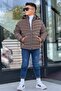 Boy's Detachable Hooded, Densely Stitched Nova Fabric Winter Puffer Coat Km4016 - 4