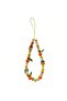 Orange one-size Phone Case Lanyard Handmade Diy Beaded Camera Chain Cute Small Fresh Earphone Cover - 5