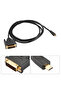 1m 1M/1.8M Micro HDTV HDMI MicroHDMI HD To DVI DVI-D 24+1Pin Adapter Cables 3D 1080p For LCD DVD - 3