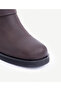 Blunt Toe Leather Boots - 2