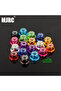 M4 sky blue 10pcs 10pcs M3/M4 Aluminum Alloy Flange Nylon Insert Lock Nut Self-locking Nut With Anti