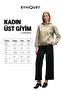 Lioraen Women's Printed Relaxed Kangaroo Pocket Hooded Stone Color Sweatshirt - 8