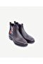 Flower Printed Elastic Rain Boots - 4