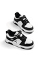 Children's Unisex Black and White Comfortable Fit Orthopedic Velcro Sneaker