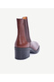 Elastic Heeled Leather Boots - 3