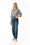 Striped Tie Front Crop Shirt - 6