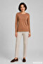 Women's Elegant Slim-Fit Viscose T-Shirt - Dark Mink - 4