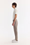 Men's Mink Side Elastic Anti-Wrinkle Technical Fabric Slim Fit Chino Trousers A61Y3077 - 3