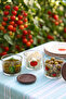 X Bengi Kurtcebe Pomodoro 3-Piece Stackable Breakfast Set with Bamboo Lid 220 Cc