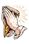 Women's Unisex Kitchen Chef Apron Praying Hands Pizza Printed Art Patterned Relaxed Fit Daily Modern - 4