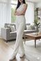 Quality Fabric Original Stitching Wide Leg Button Closure Palazzo Trousers New Season - 4