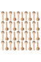 200Pcs 50/100/200Pcs Mini Nature Wooden Home Kitchen Cooking Spoons Tool Scooper Salt Seasoning Hone - 6