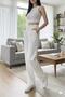 Quality Fabric Original Stitching Wide Leg Button Closure Palazzo Trousers New Season - 2