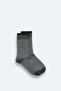 Men's Anthracite Patterned Bamboo Socks A52Y8500 - 2