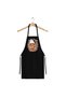 Unisex Kitchen Chef Apron with Shark Eating Food in His Mouth Printed Bold Line Art Design Daily - 3
