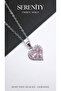 Heart Steel Necklace with Framed Zircon Stone