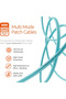 1m OM3 Fiber Optic Patch Cable (Carrier grade) LC UPC to LC UPC Duplex 3.0mm 50/125μm 10Gbps - 4