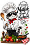 Women's Chef Apron Cartoon Cat Printed Kitchen Themed Unisex Comfortable Cut Daily Use Modern - 4