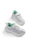 Children's Unisex White Lilac Comfortable Fit Breathable Velcro Sneaker
