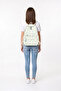 4-Compartment Large Size Blue Bow Patterned Women's Backpack - Daily Use Women's Backpack - 4
