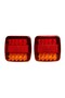 2pcs 2pcs 12V 20-LED Trailer Taillight Assembly 107x102x30mm Brake Stop Turn Signal Light Lamp Water
