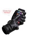 A black 1 Pair High Quality Full Finger Black Riding Gloves Men PU Leather Glove Winter Warm Touch - 2