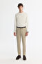 Men's Ecru Crew Neck Cotton Basic Regular Fit Sweatshirt A42Y1350 - 5