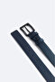 Men's Navy Blue 100% Polyurethane Textured Belt A41Y9305 - 3