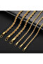 24inch 60cm 2MM 2-6MM Gold Color Twisted Rope Chain Necklace Stainless Steel Never Fade Waterproof C