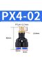 وصلة هواء مضغوط PCF 6-m5 (6 مم - M5) من نوع PC/PCF/PL/PLF، بمقاسات 4 مم، 6 مم، 8 مم، وخيوط 1/8 بوصة، 1/4 بوصة، 3/8 بوصة، 1/2 بوصة. - 3