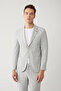 Men's Gray Pocketed Unlined Slit Bi-Stretch Comfort Slim Fit Jacket A41Y4033 - 3