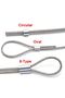 50Pcs M2 10-50Pcs Aluminum Cable Stopper Crimp Rope Sleeve Wire Crimp Sleeve Fixing Clip 8-Shape Wir - 2