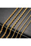 24inch 60cm 2MM 2-6MM Gold Color Twisted Rope Chain Necklace Stainless Steel Never Fade Waterproof C - 3