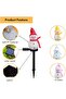 Blue Warm White LED Snowman Solar Garden Light Outdoor Ground Stake Light Solar Powered Xmas Pathway - 3