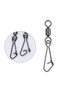 Size 7 50pcs Fishing Lure Connector Fishing Barrel Rolling Swivel Fishing Quick Pin Hooks Link Snap