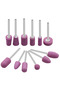 12Pcs Abrasive Polishing Mounted Stone For Rotary Tools Grinding Stone Wheel Head Tools 2.35mm Sh... - 2