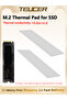 1PCS 70X20X1.5mm TEUCER M.2 Thermal Pad 10.8W/ 70x20mm Silicone Thermal Pads Non Conductive Heatsink - 7