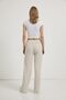 Textured Trousers with Waist Tie Detail - 6